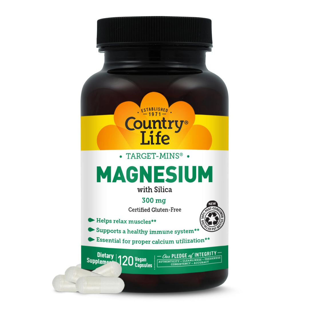 Country Life Target-Mins Magnesium Caps, 300 mg, 120 Count
