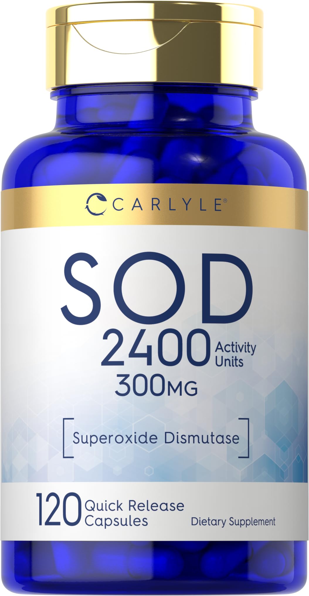 Carlyle Superoxide Dismutase Capsules, 300 mg, 120 Count