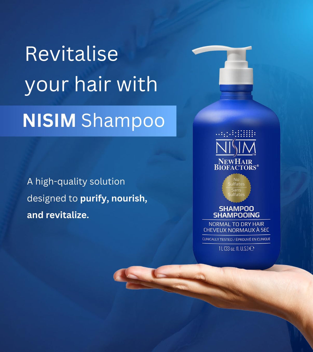 Nisim BioFactors Shampoo for Normal to Dry Hair, 33 fl oz
