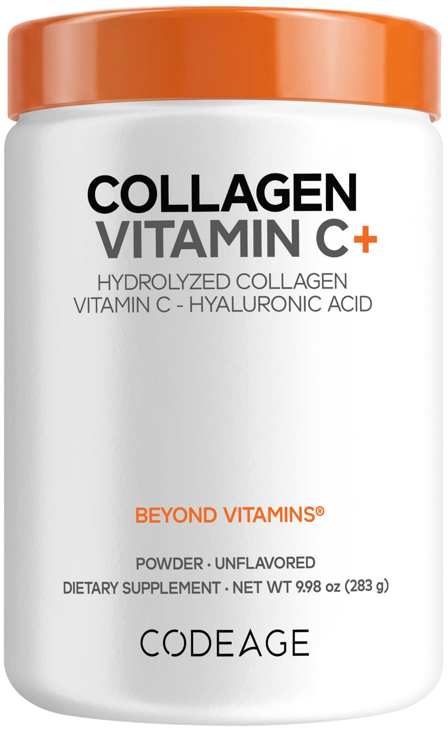 Codeage Collagen Peptides Powder, Unflavored, 9.98 oz
