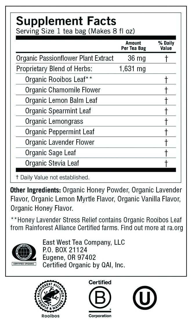 Yogi Honey Lavender Stress Relief Tea, 16 Count