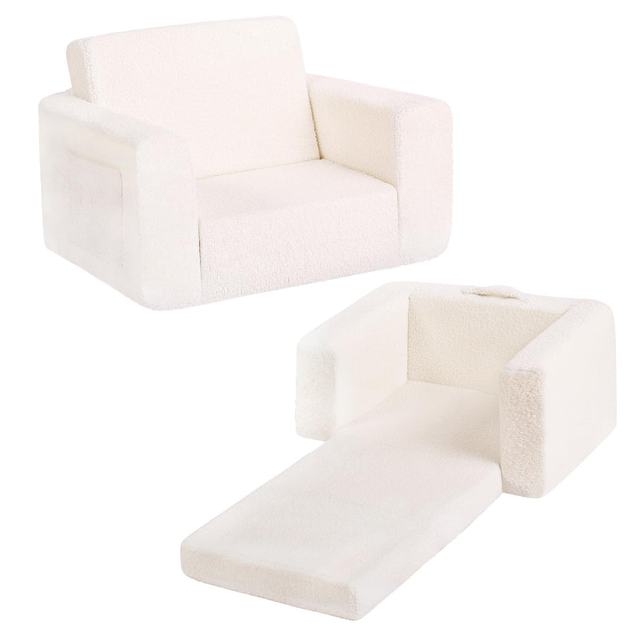 TIITA 2-in-1 Kids Sofa And Chair With Removable Cover And Handle