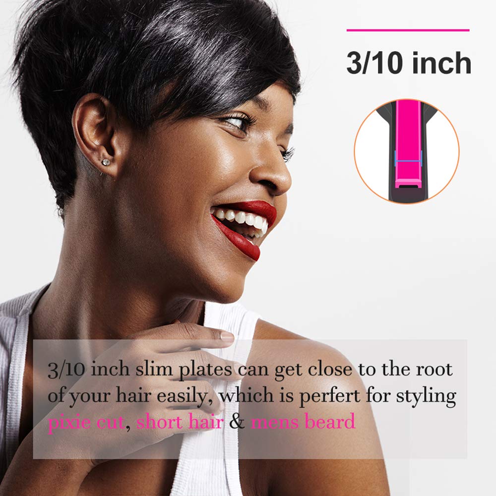 Terviiix Pencil Flat Iron, 3/10 in, Black