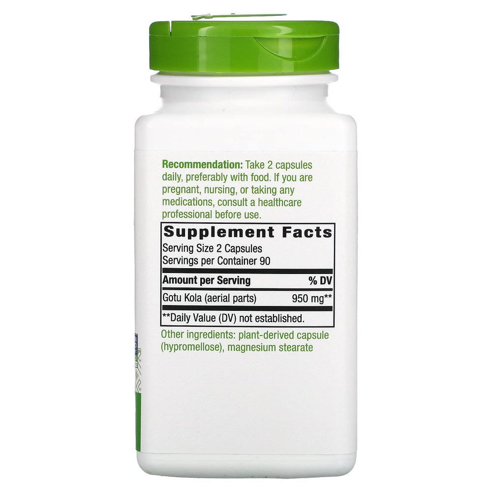 Nature's Way Gotu Kola Herb Capsules, 180 Count