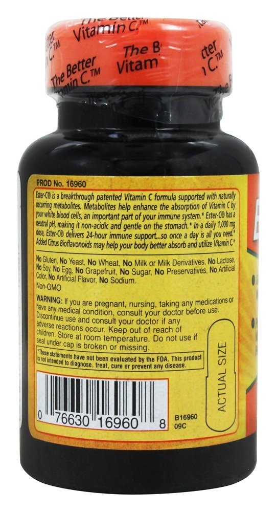 American Health Ester C With Citrus Bioflavonoids, 500 mg, 60 Count