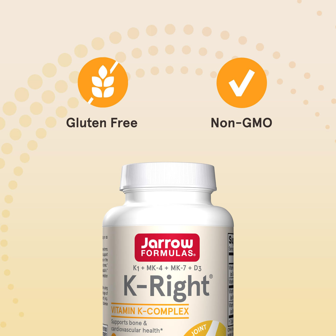 Jarrow Formulas K-Right Vitamin K2 MK-7 and D3, 60 Count