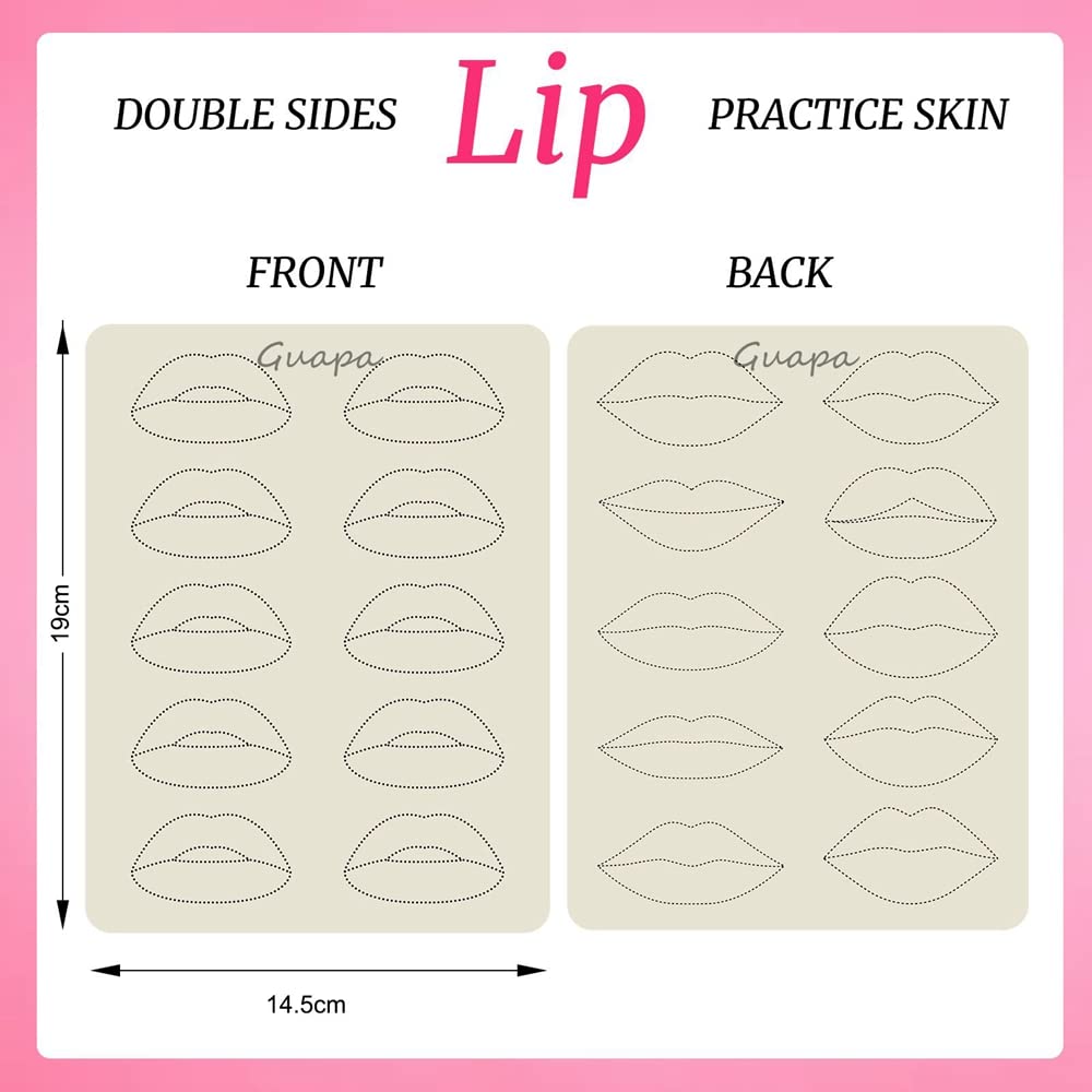 MARLLOGIVA Lip Practice Skin, Double Sided, 5 Count