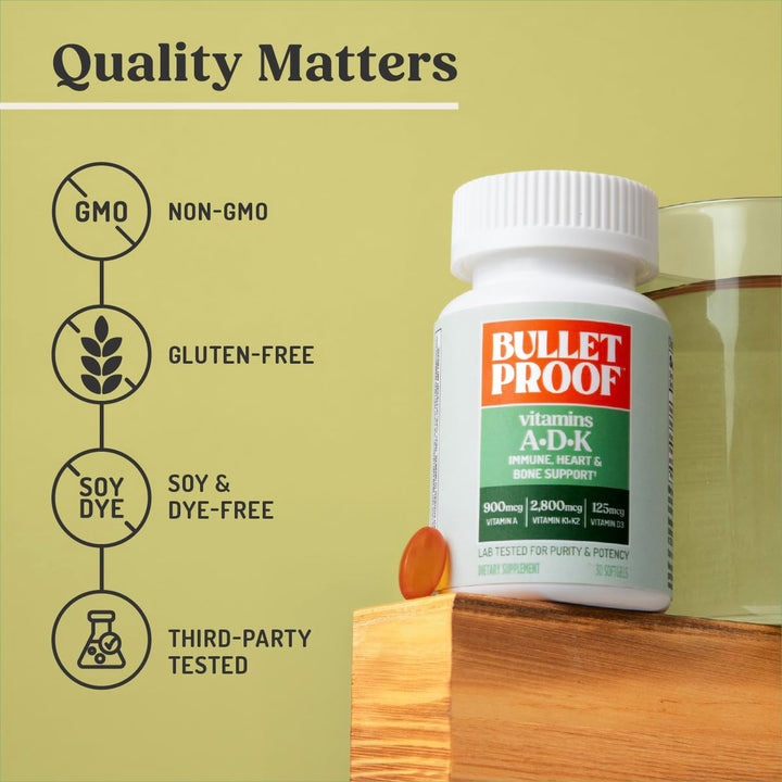 Bulletproof Vitamins A-D-K, 30 Count