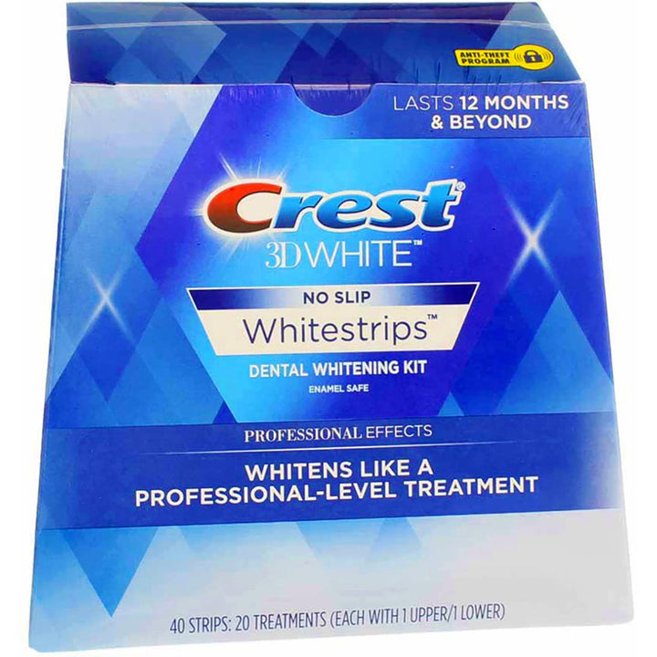Crest 3D No Slip Whitestrips Professional Effects Teeth Whitening Kit, 20 Count, Pack of 2