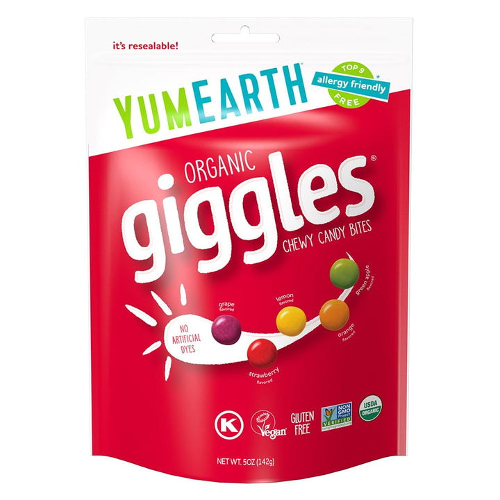 YumEarth Organic Giggles Chewy Candy, Fruit, 5 oz