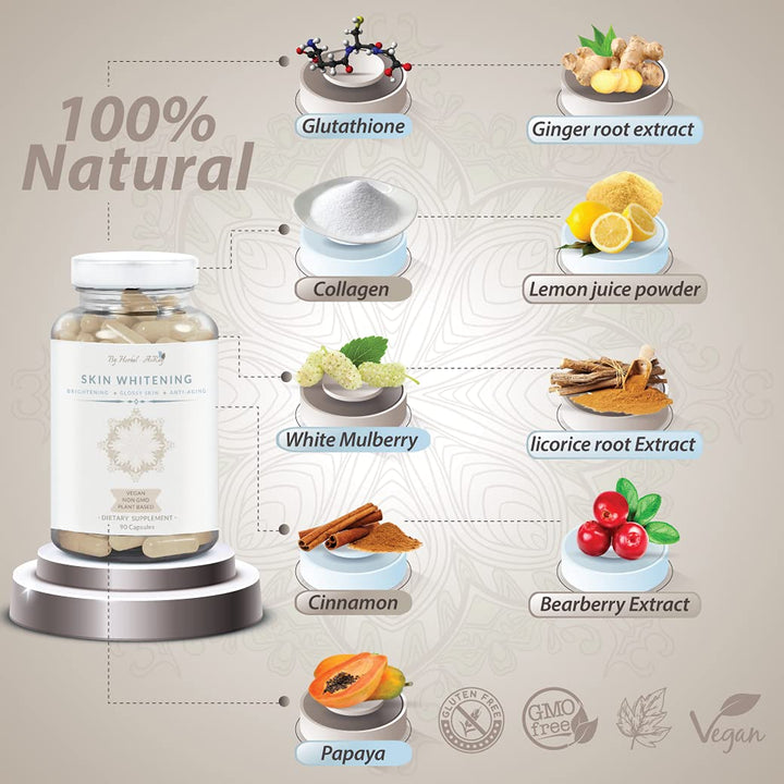 Herbal-avRay Glutathione Collagen Capsules, 90 Count