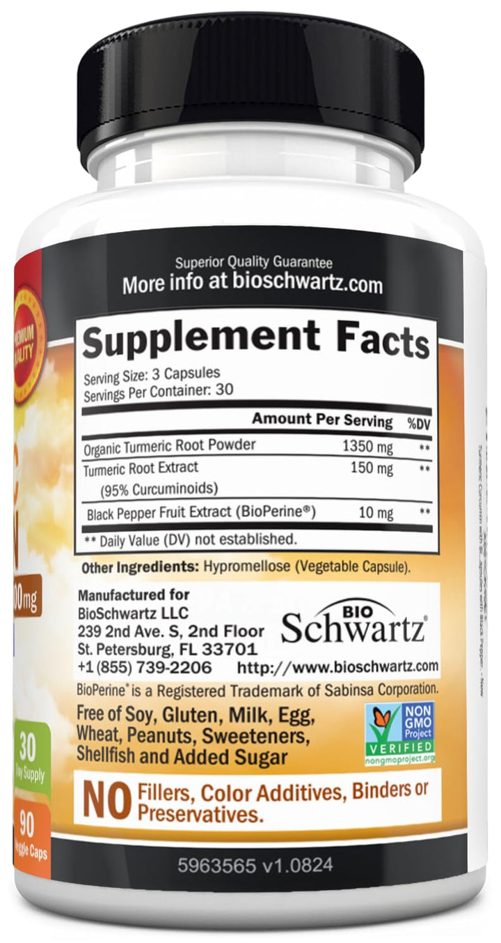 BioSchwartz Turmeric Curcumin, 1500mg