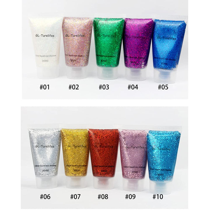 GL-Turelifes Liquid Glitter Eyeshadow, #07 Gold, 30 ml