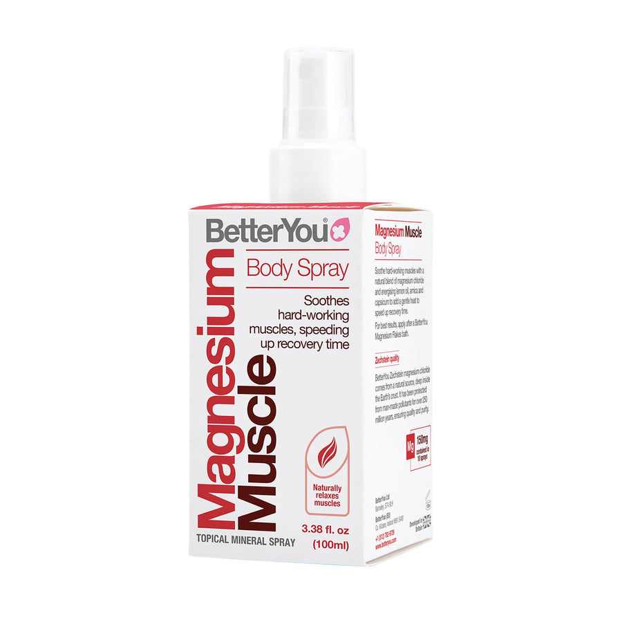 BetterYou Magnesium Muscle Body Spray, 3.38 fl oz