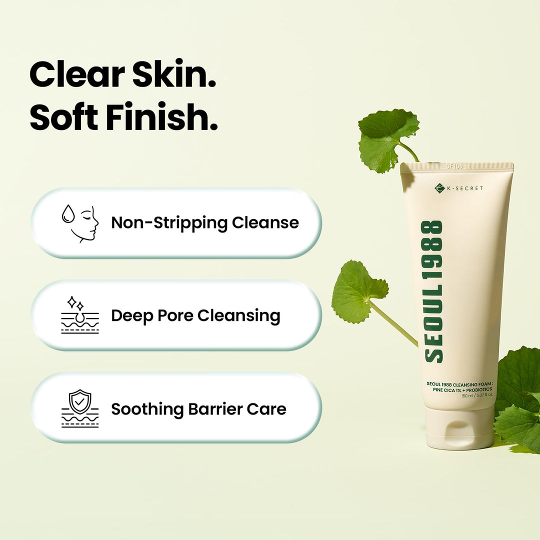 K-SECRET Seoul1988 Cica Cleansing Foam, 5.07 fl oz