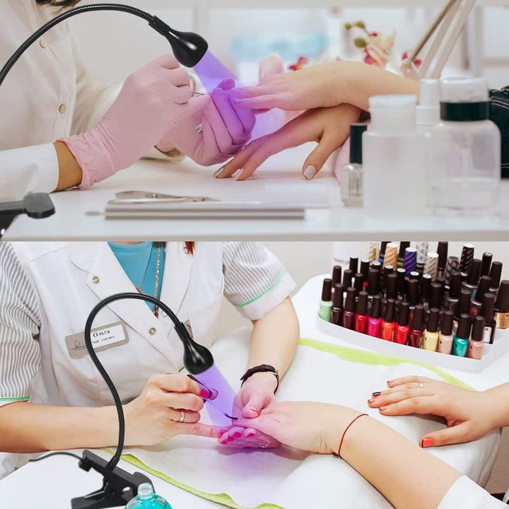 mlogiroa Clip On UV Nail Lamp, Gooseneck Nail Dryer