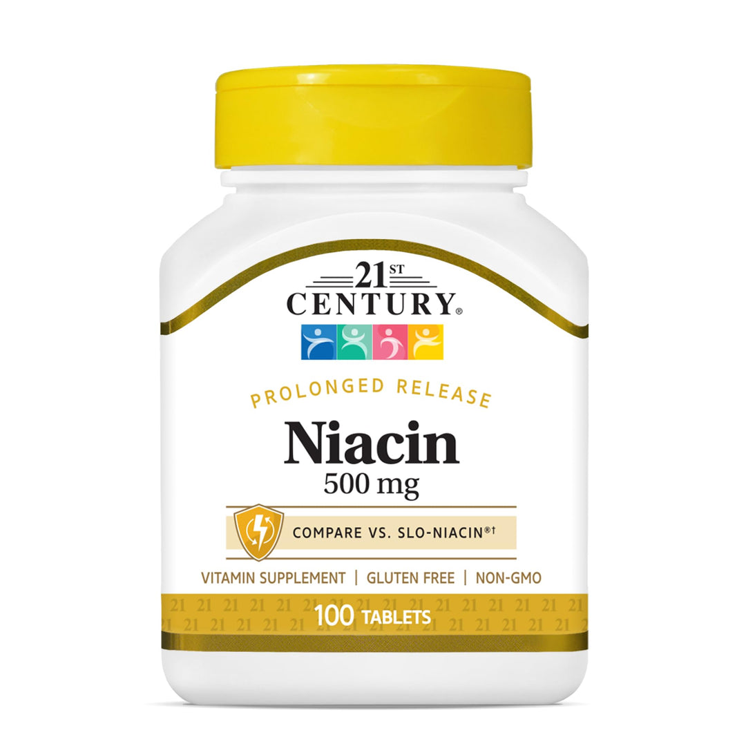 21st Century Niacin Vitamin B3 Prolonged Release, 500 mg, 100 Count