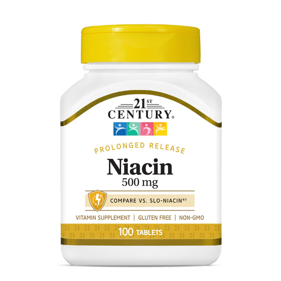 21st Century Niacin Vitamin B3 Prolonged Release, 500 mg, 100 Count