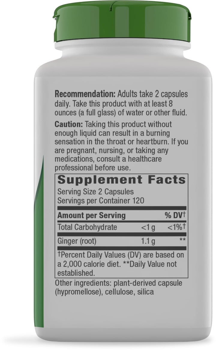 Nature's Way Ginger Root Capsules, 1110 mg, 240 Count