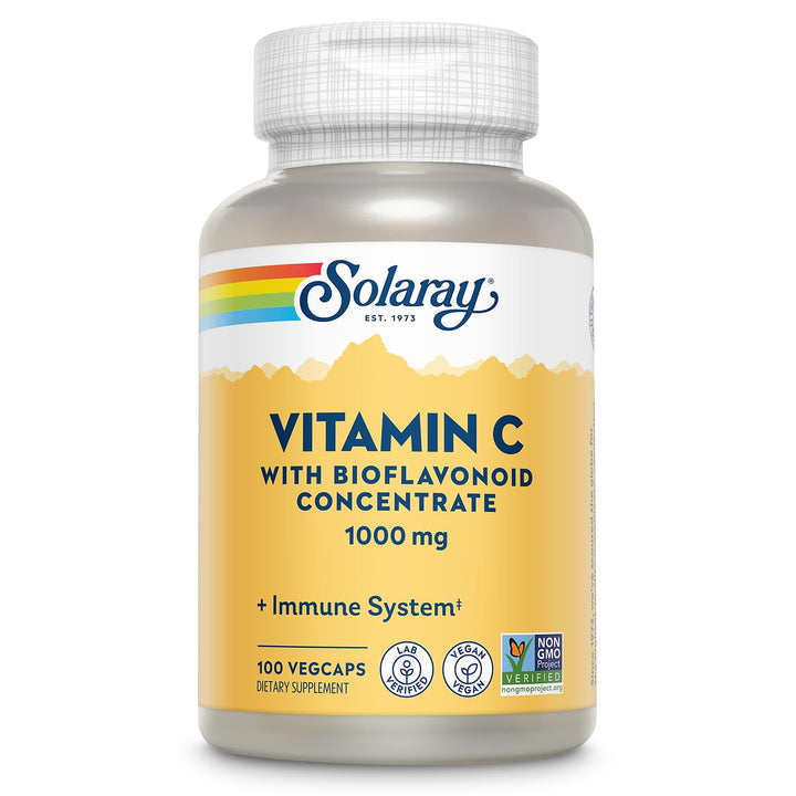 SOLARAY Vitamin C With Bioflavonoids, 1000 mg, 100 Count