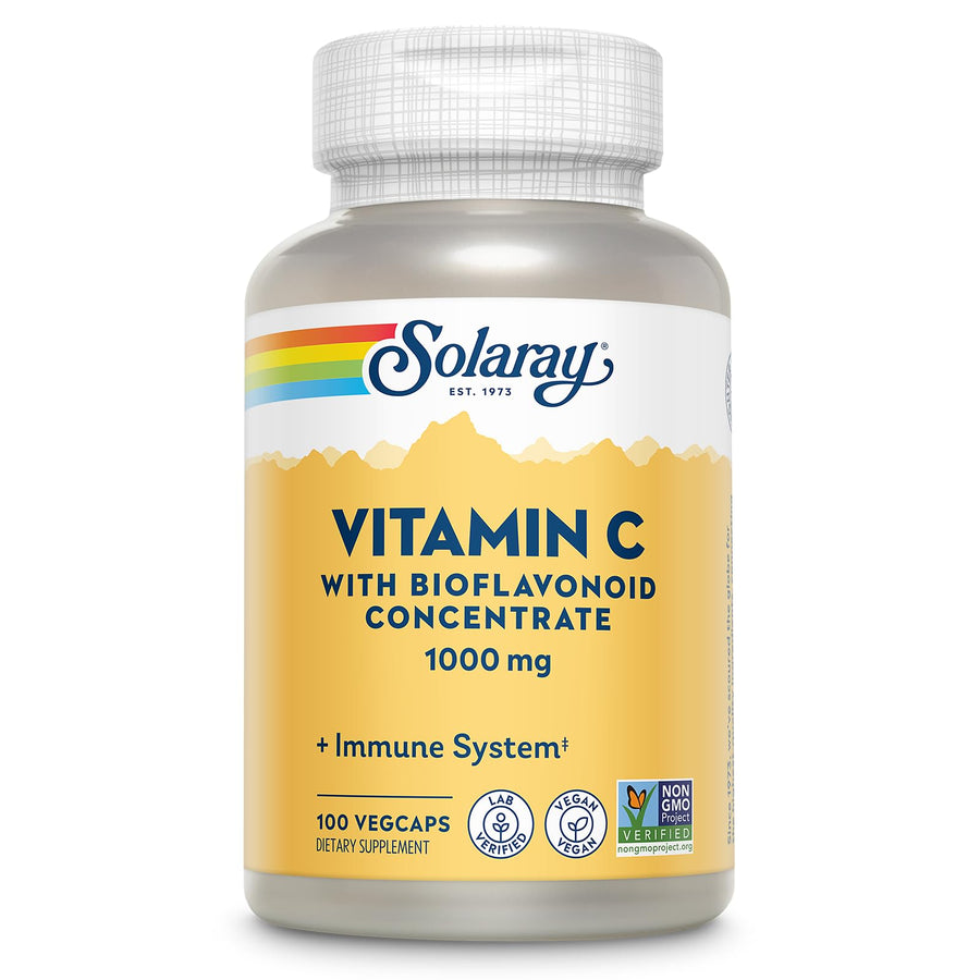 SOLARAY Vitamin C With Bioflavonoids, 1000 mg, 100 Count