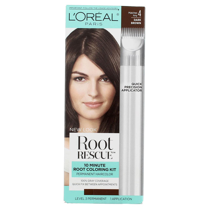 L'Oréal Paris Root Rescue, 4 Dark Brown, 1 Count