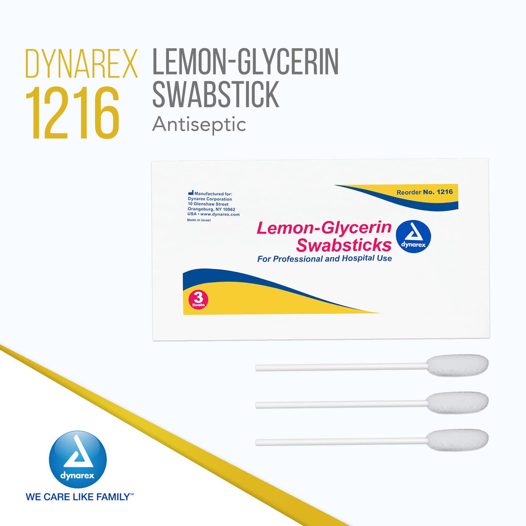 Dynarex Lemon-Glycerin Swabsticks, 75 Count