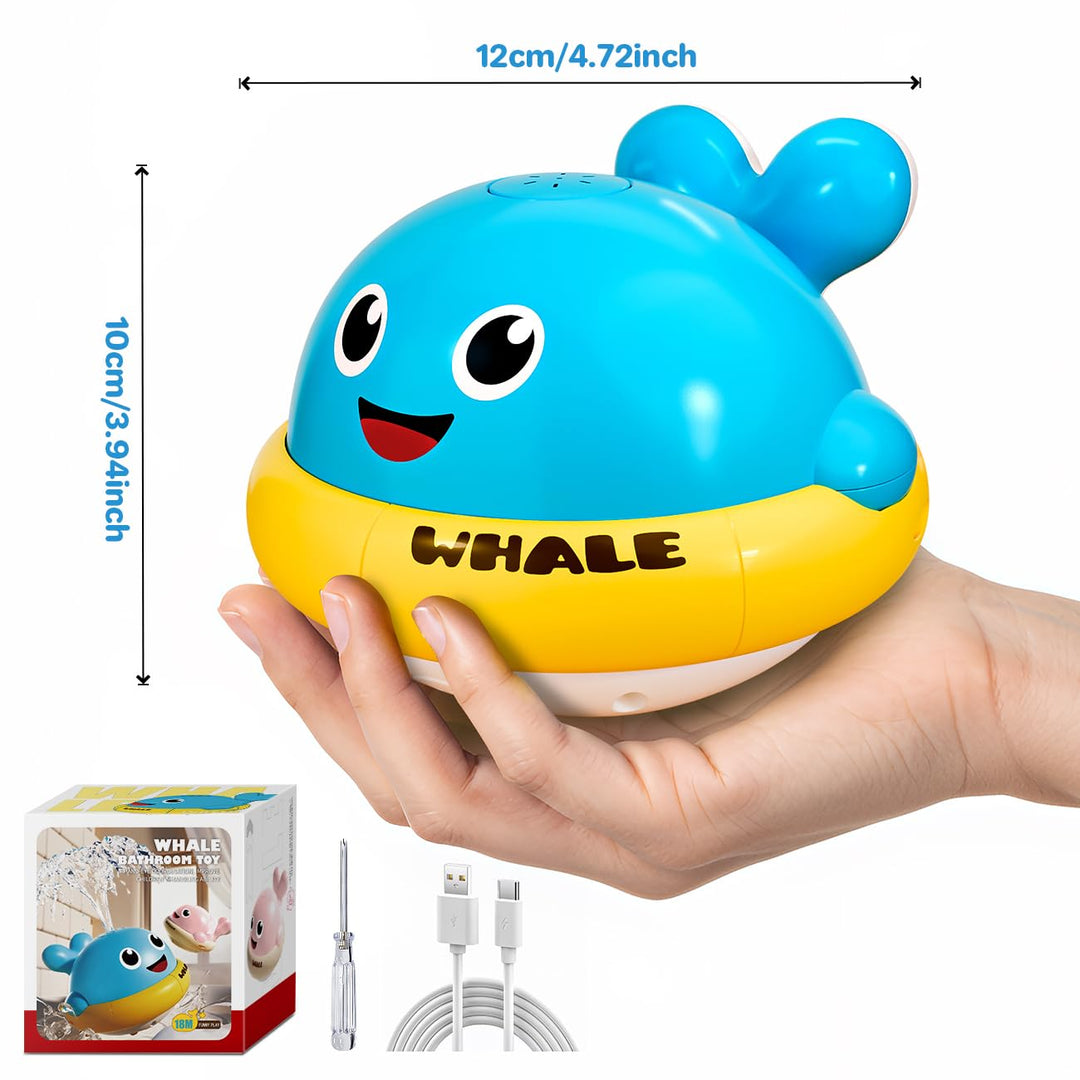 SEPHIX Whale Bath Toys, Light Up Fountain, 1 Count
