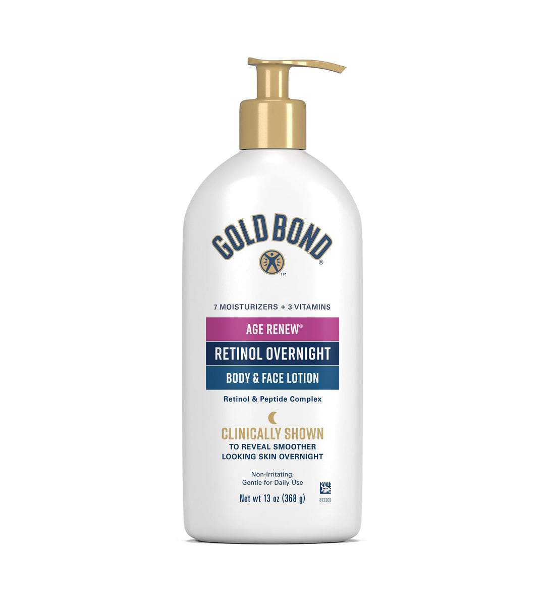 Gold Bond Age Renew Retinol Overnight Body And Face Lotion, 13 oz