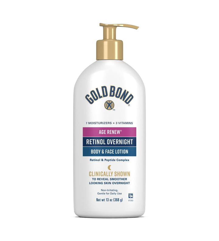 Gold Bond Age Renew Retinol Overnight Body And Face Lotion, 13 oz