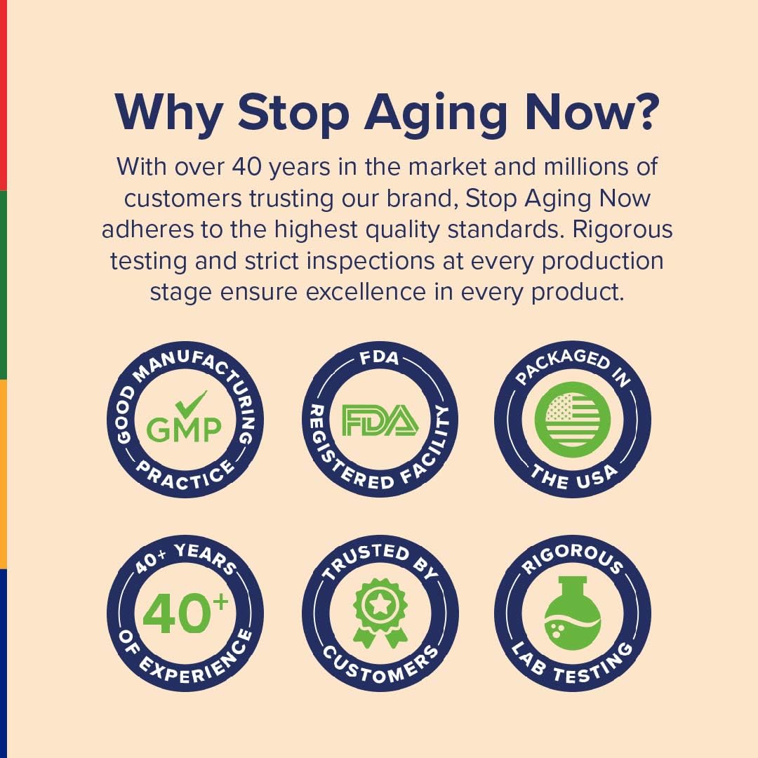 Stop Aging Now Magnesium Glycinate, 90 Count