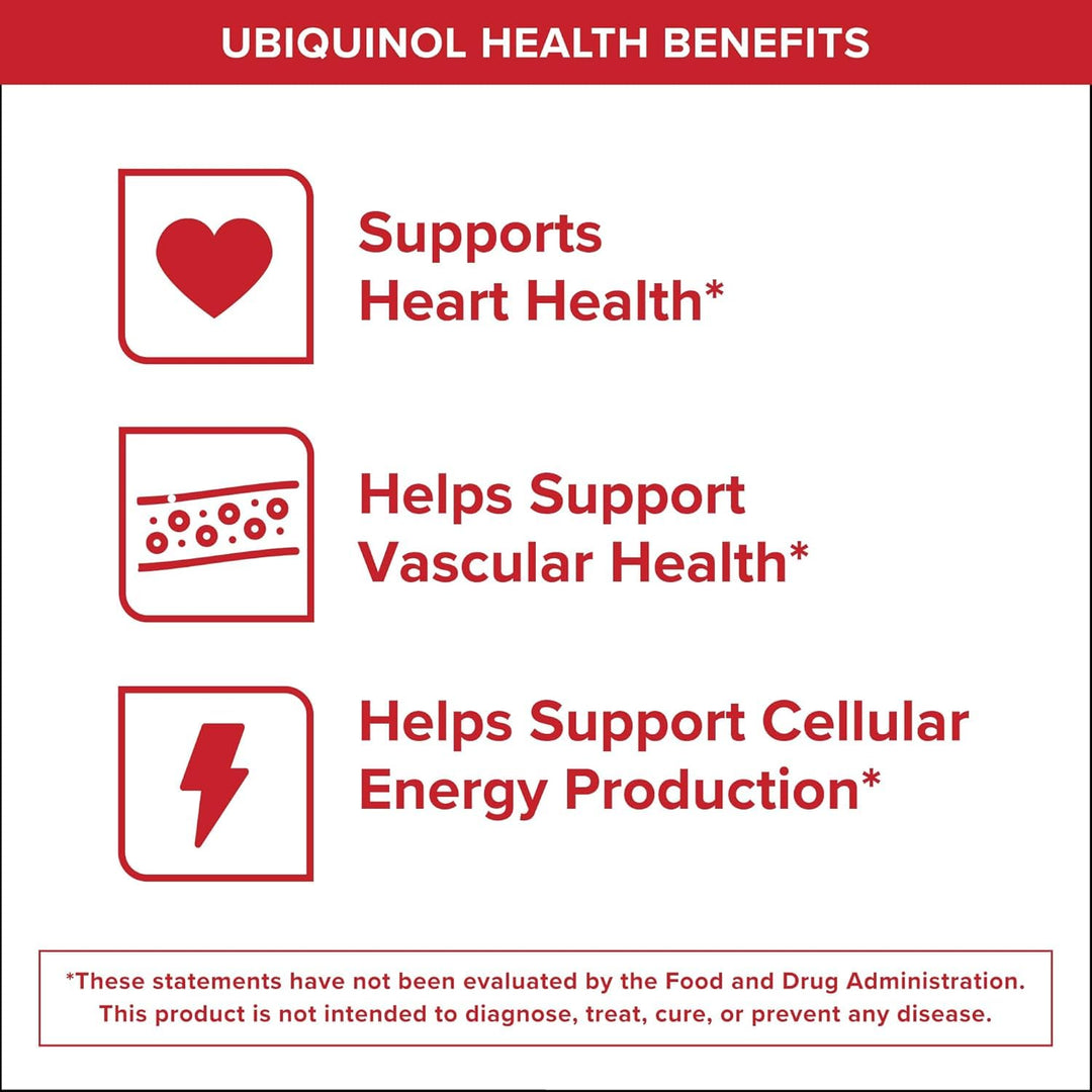 Qunol Mega CoQ10 Ubiquinol, 100 mg, 60 Count