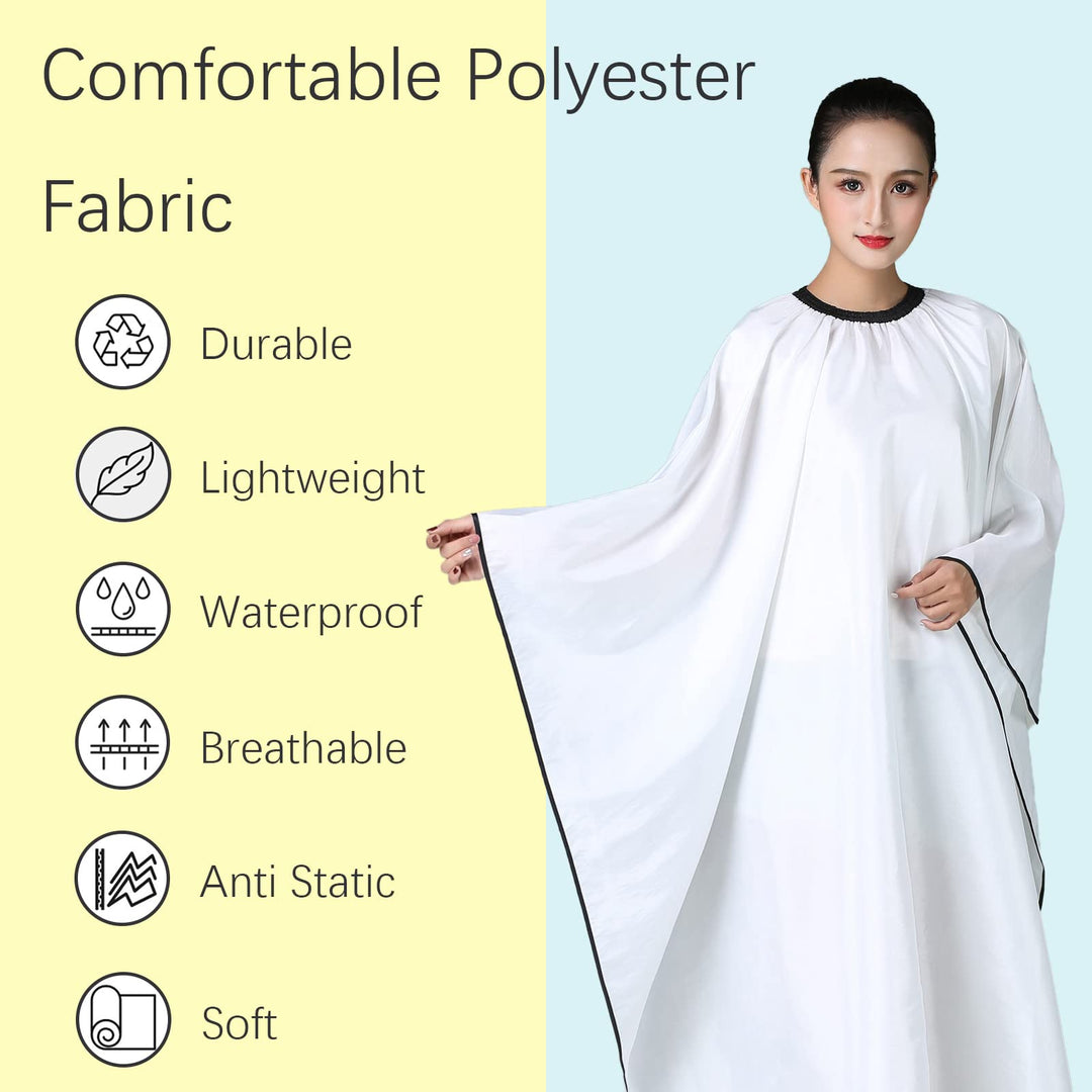 Iusmnur Barber Cape, White, 55 x 63 in