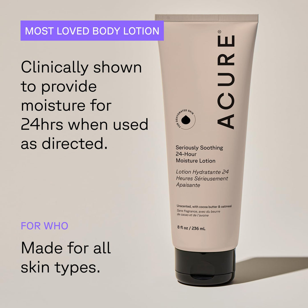 Acure 24hr Moisturizing Lotion, Unscented, 8 fl oz