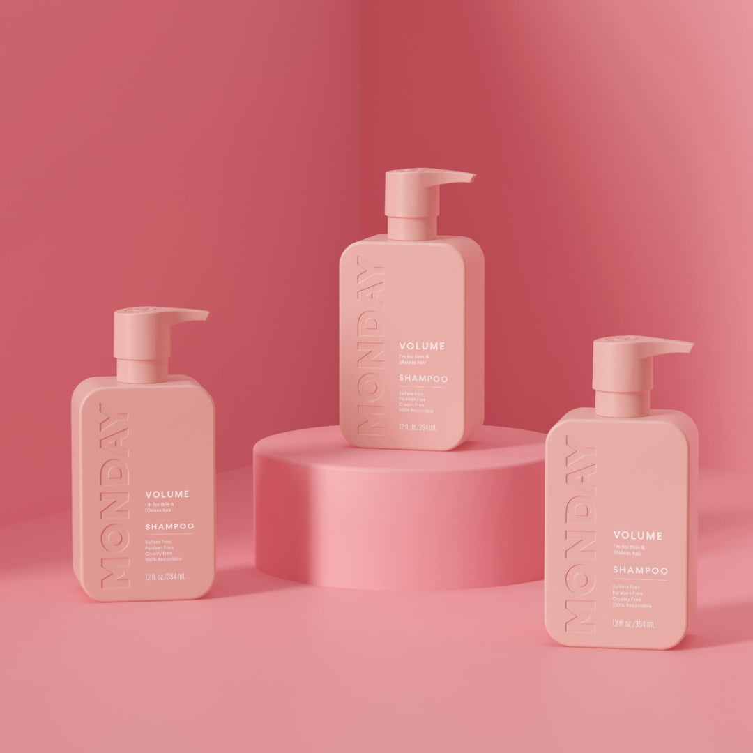 MONDAY HAIRCARE Volume Shampoo, Pink, 12 fl oz