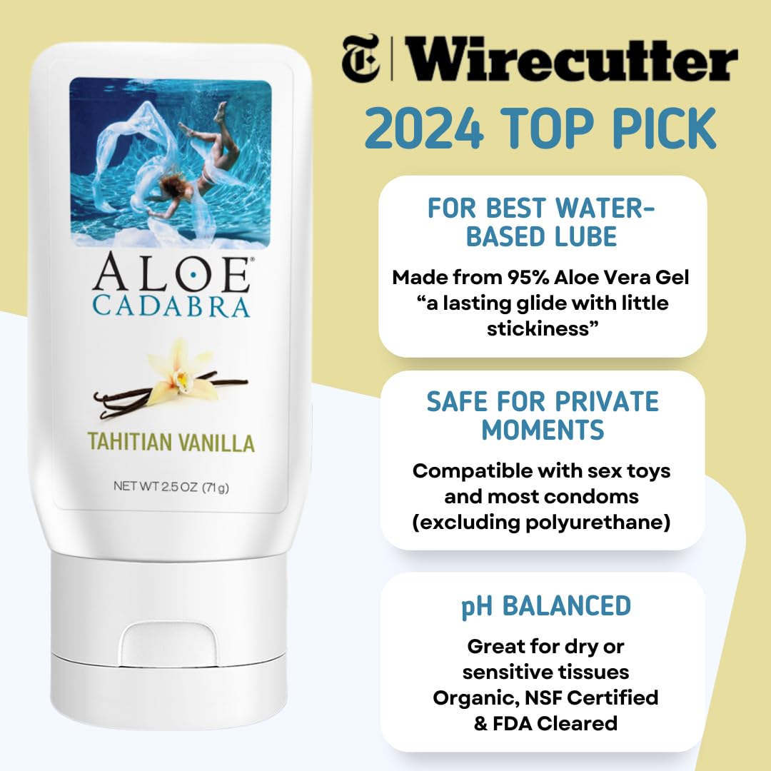 Aloe Cadabra Organic Water Based Lube, Tahitian Vanilla, 2.5 fl oz