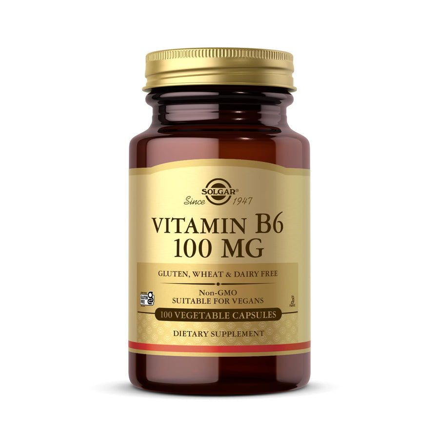 Solgar Vitamin B6 Pyridoxine, 100 mcg, 100 Count