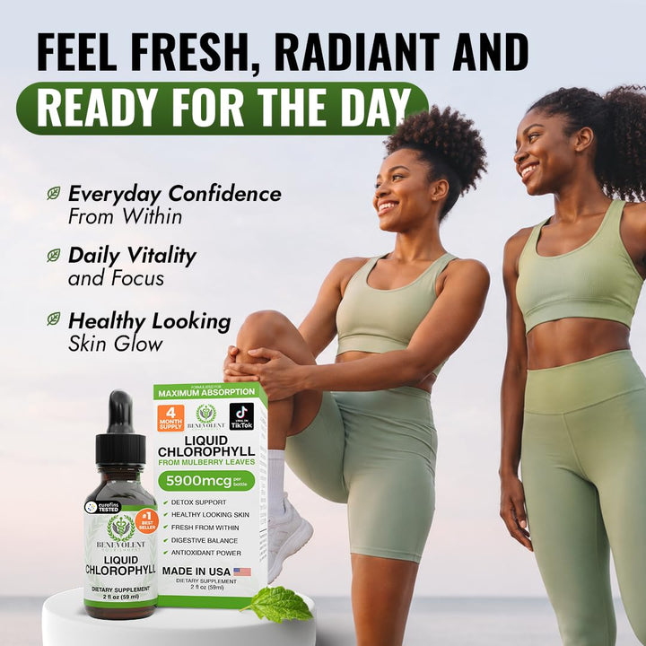 Benevolent Nourishment Chlorophyll Liquid Drops, Peppermint