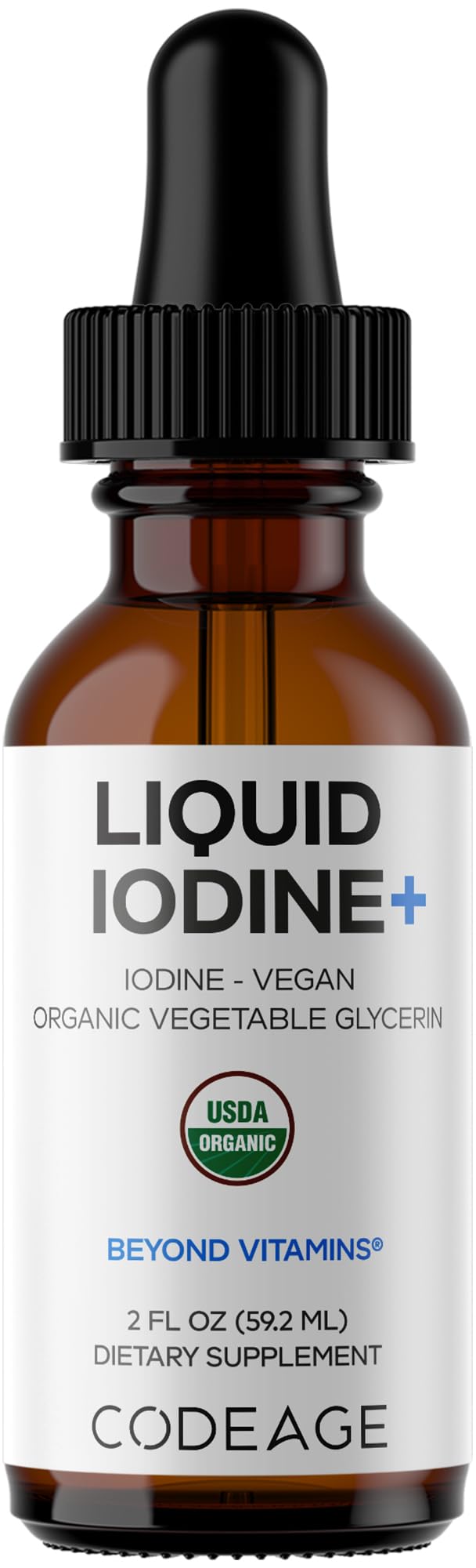 Codeage Organic Iodine Drops, 1950 mcg, 2 fl oz