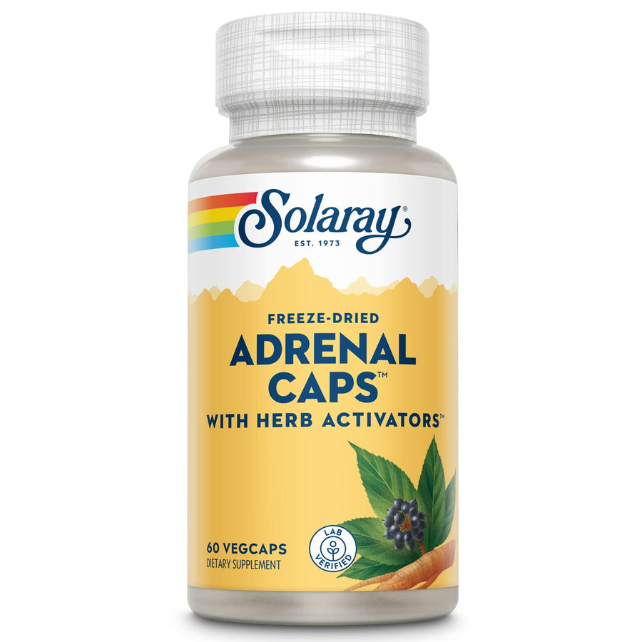 SOLARAY Adrenal Caps Freeze Dried, 60 Count