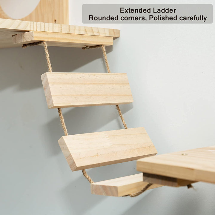 Yehnna Cat Wall Shelves and Perches Set, 5 Count