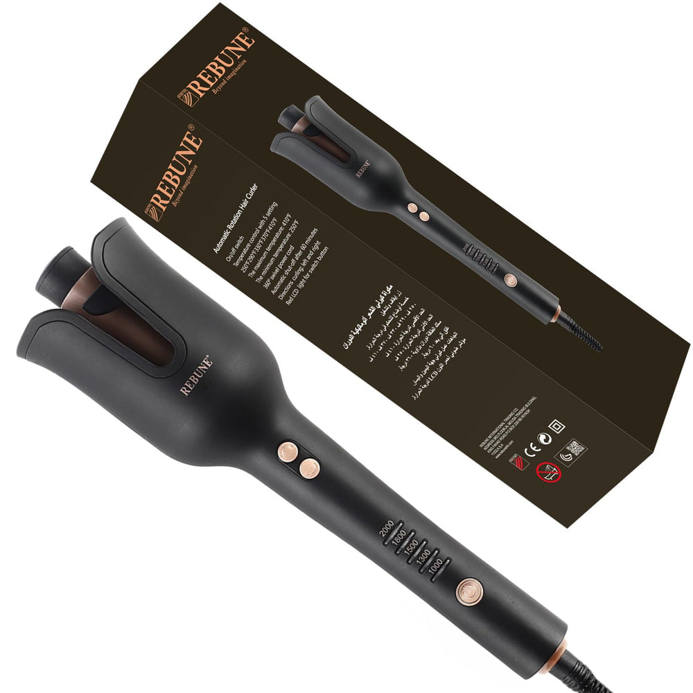 REBUNE RE2082 Automatic Curling Iron, Black, 1 in