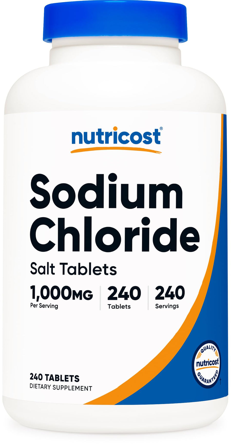 Nutricost Sodium Chloride Tablets, 1000 mg, 240 Count