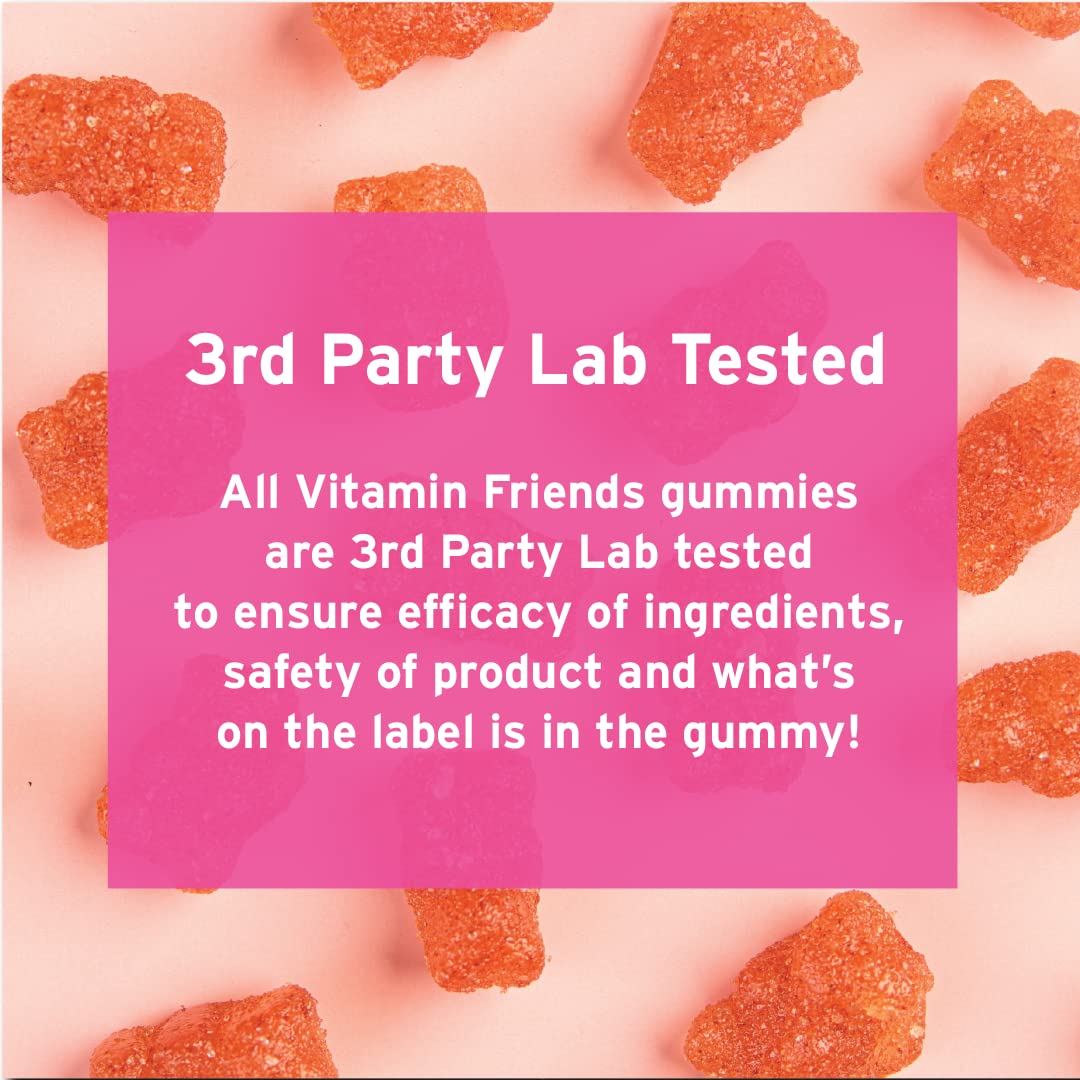 Vitamin Friends Kids Multivitamin and Iron Gummies, Strawberry, 60 Count