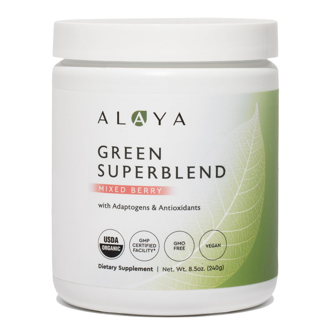 Alaya Naturals Organic Super Greens Powder, Mixed Berry, 30 Servings