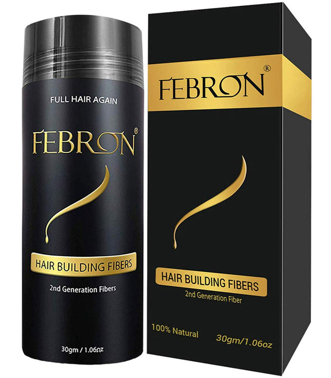 FEBRON Hair Fibers, Black, 30 g
