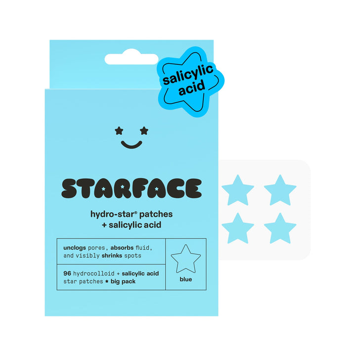 Starface World Hydro-Star Blue Hydrocolloid Star Patch, 96 Count