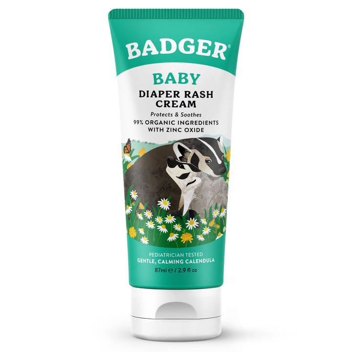 BADGER Diaper Cream, Zinc Oxide, 2.9 fl oz