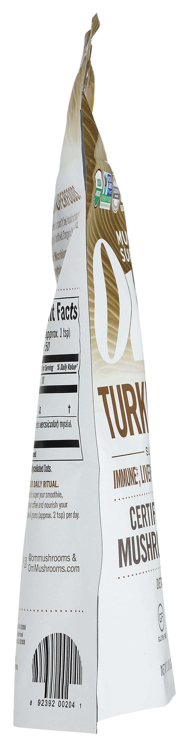 Om Mushroom Superfood Turkey Tail Organic Mushroom Powder, 100 g