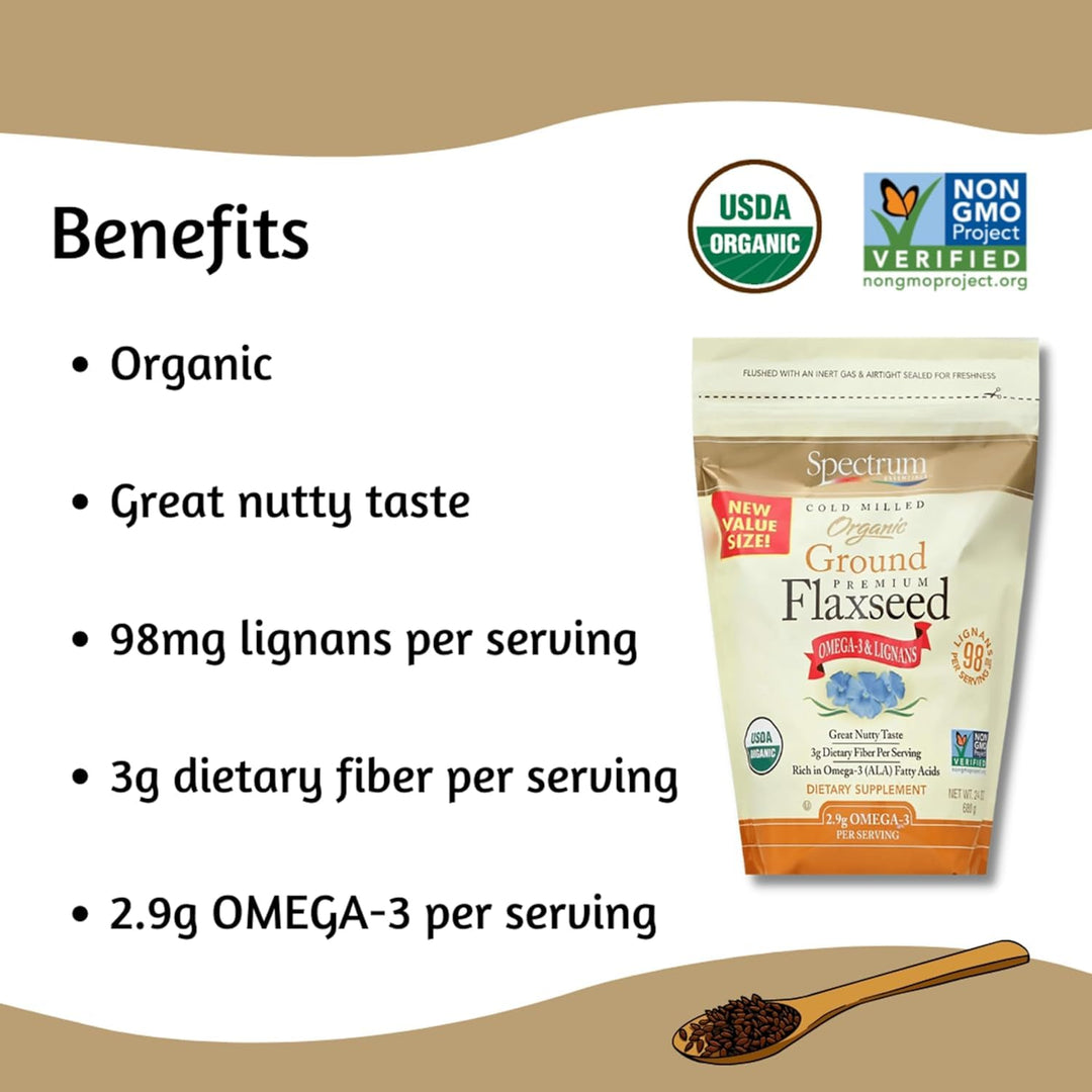 Spectrum Organic Ground Flaxseed, 14 oz